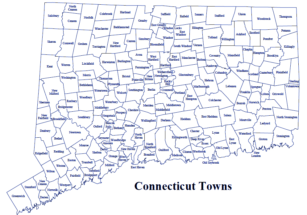 town map ct